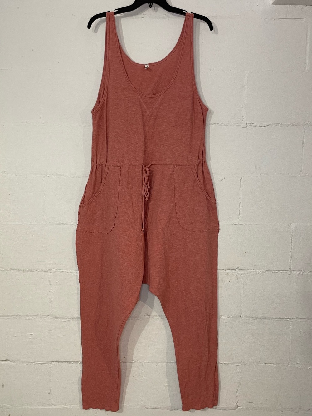 Free People Rose Sleeveless Drawstring Jumpsuit